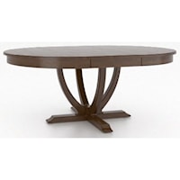 Transitional Customizable Round/Oval Dining Table with Leaf