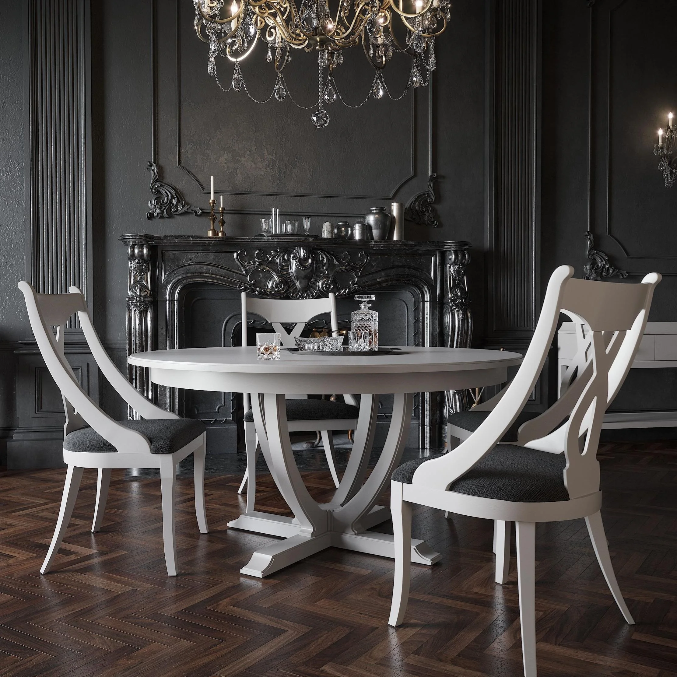Canadel Round Dining Table Set
