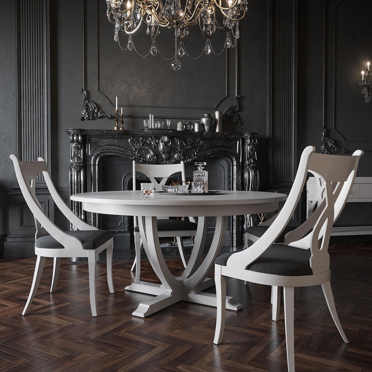 Canadel Classic Round Dining Table Set