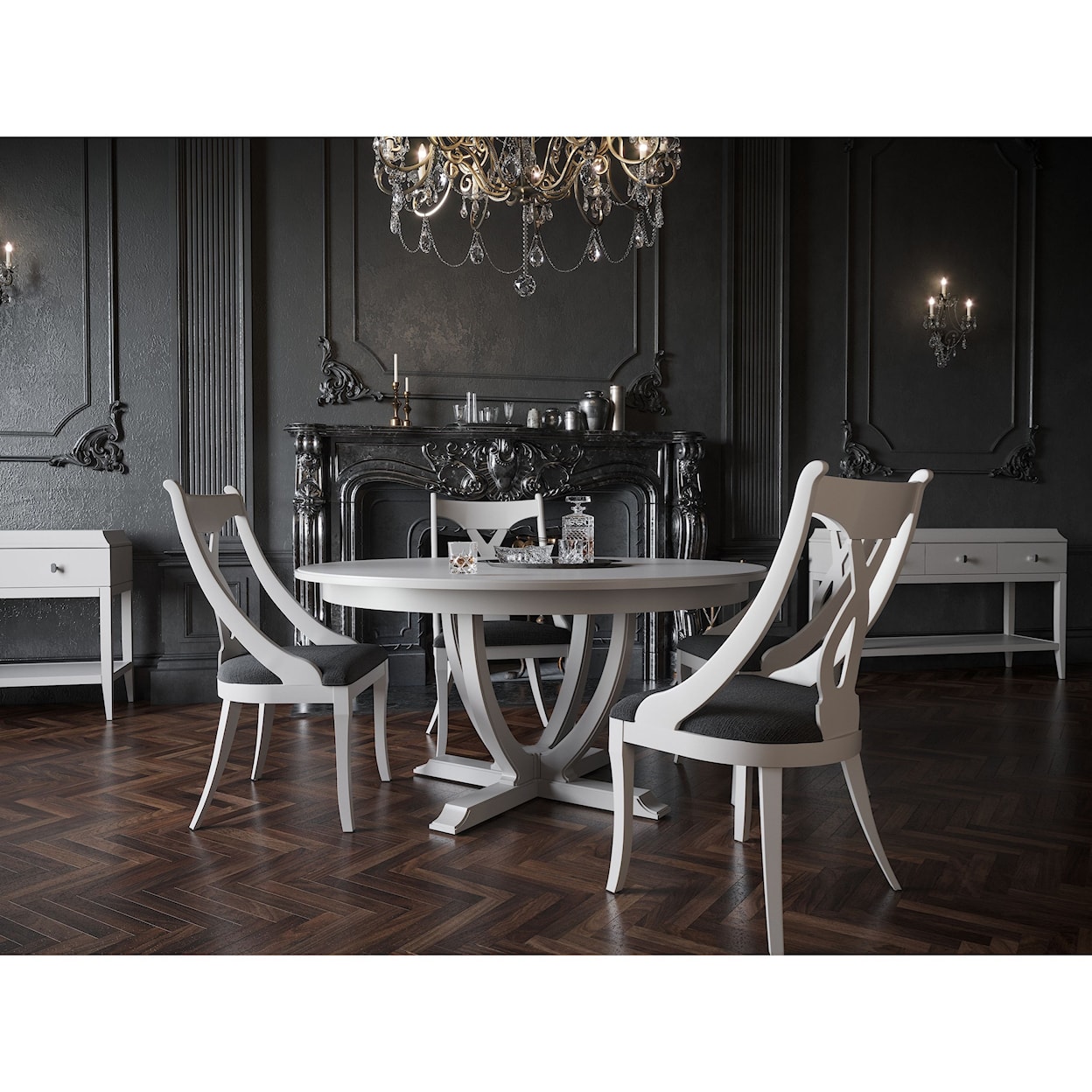 Canadel Classic Round Dining Table Set