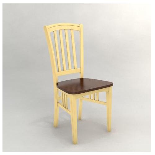 Customizable Slat Back Side Chair - Wood Seat
