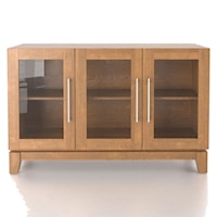 Customizable Buffet with 3 Tempered Glass Doors