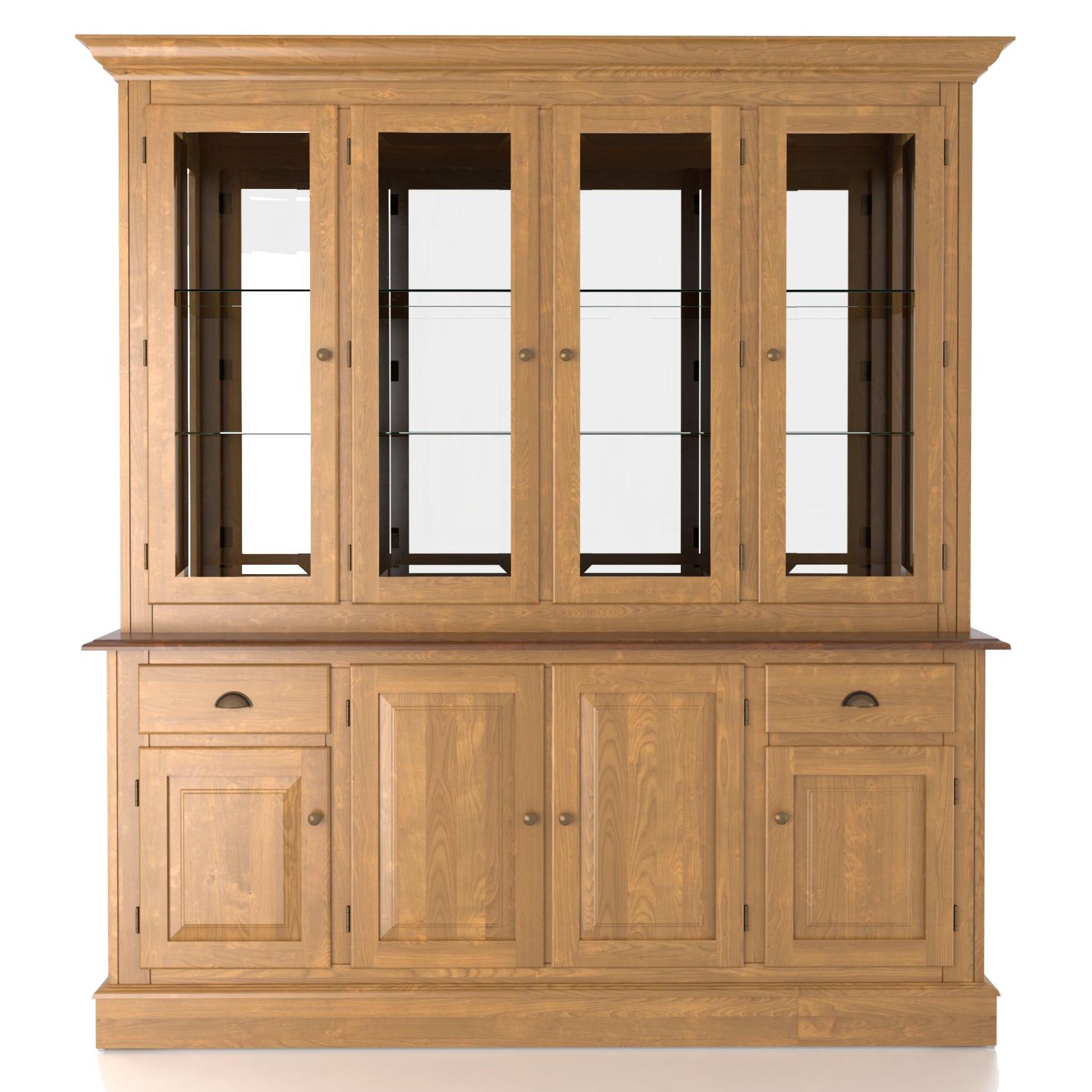 Canadel Canadel BUF072023301MAAx1+HUT07202NA01MAAx1 Customizable 72 Inch  Hutch \u0026 Buffet China Cabinet | Gill Brothers Furniture \u0026 Mattress | Dining  - China Cabinets, image size:1248x1248
