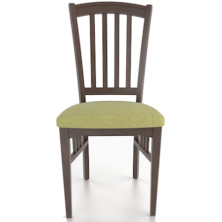 Customizable Slat Back Upholstered Side Chair