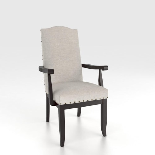 Customizable Upholstered Arm Chair with Nailhead Trim