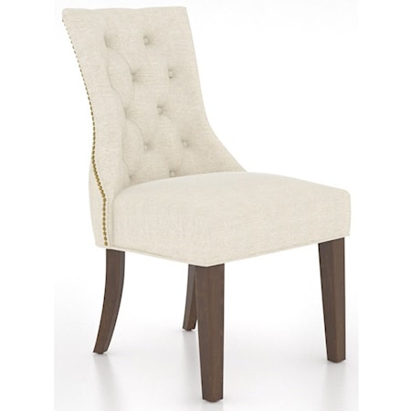 Customizable Upholstered Side Chair with Nailhead Trim