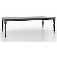 Customizable Rectangular Dining Table with Leaves