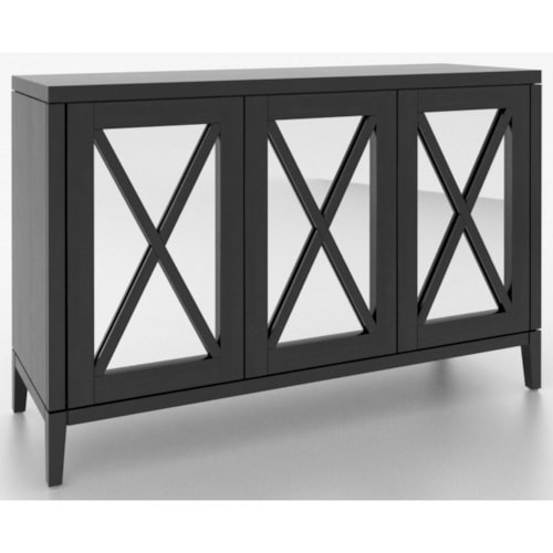 Customizable Buffet with Mirror Panel Doors