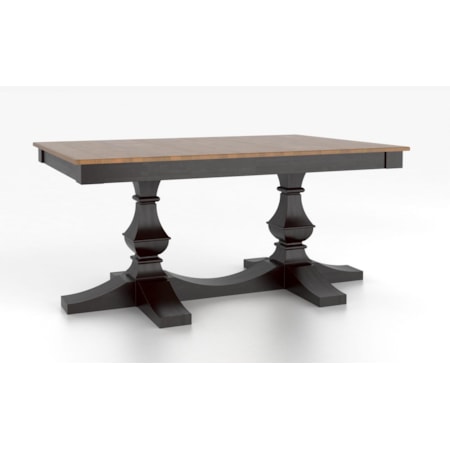 Customizable Rectangular Table with Pedestal
