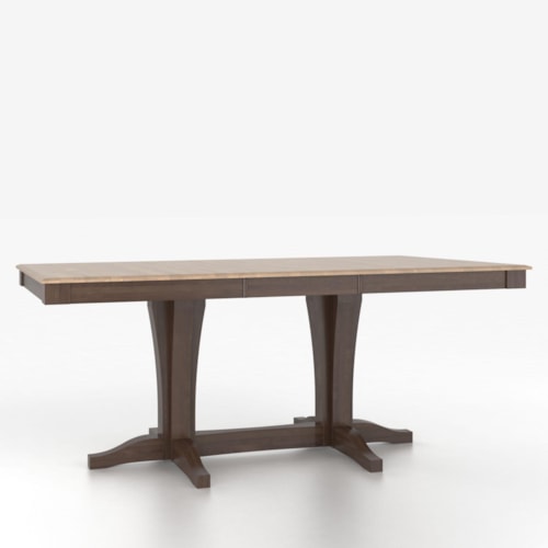 Customizable Rectangular Counter Height Table with Pedestal