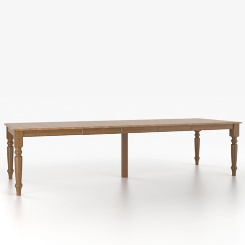 Transitional Customizable Rectangular Table with Three Leaves