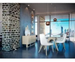 Canadel Downtown Customizable Glass Top Table