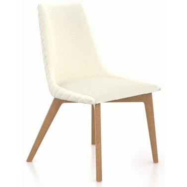 Mid-Century Modern Upholstered Dining Side Chair with Quilting