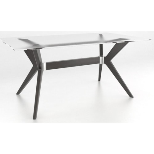 Contemporary Customizable Glass Top Dining Table