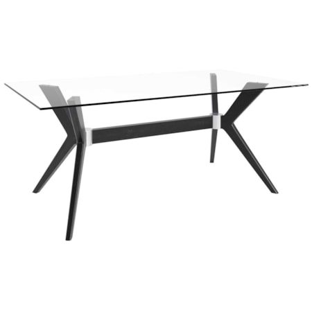 Customizable Rectangular Table w/ Glass Top