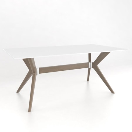 Customizable Rectangular Table w/ Glass Top