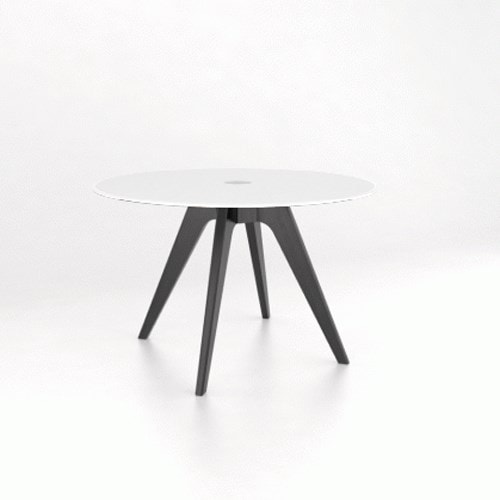 Contemporary Customizable Round Glass Top Table