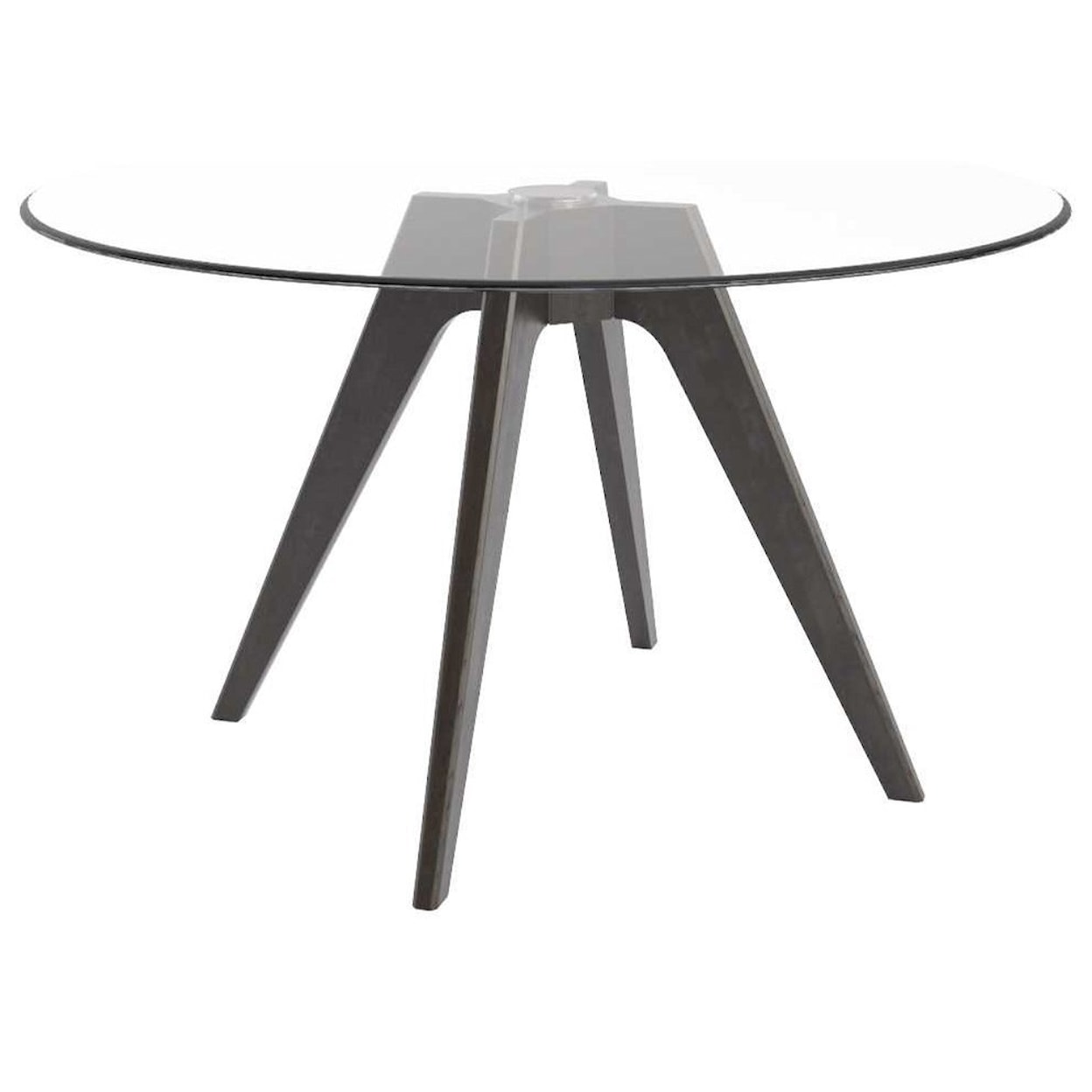 Canadel Downtown Customizable Round Glass Top Table