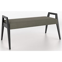 Transitional Dining Bench with Upholstered Seat