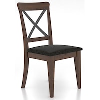 Customizable Dining Side Chair with Upholstered Seat