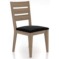 Contemporary Customizable Dining Chair with Upholstered Seat