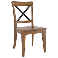 Customizable Dining Side Chair with Wood Seat