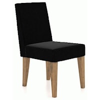 Transitional Customizable Dining Side Chair With Upholstered Seat