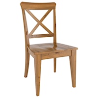 Customizable Dining Side Chair with Wood Seat