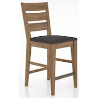 Customizable Ladder Back Stool with Upholstered Seat
