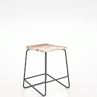 Customizable Wood/Metal Saddle Stool