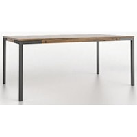 Industrial Rectangular Wood Table with Metal Legs