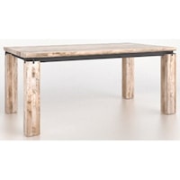 Industrial Wooden Dining Table with Live Edge