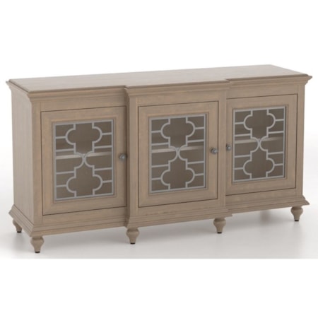 Customizable Buffet with Glass Doors and Breakfront Design