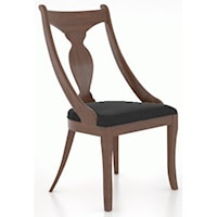 Farmhouse Customizable Chair with Upholstered Seat