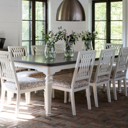 Customizable Rectangular Dining Table with Legs