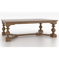 Customizable Dining Table with Turned Legs and Trestle