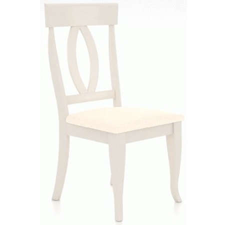 Traditional Customizable Dining Side Chair with Upholstered Seat