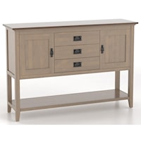 Transitional Customizable Storage Sideboard with Lower Shelf