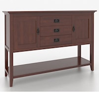 Transitional Customizable Sideboard with Lower Shelf
