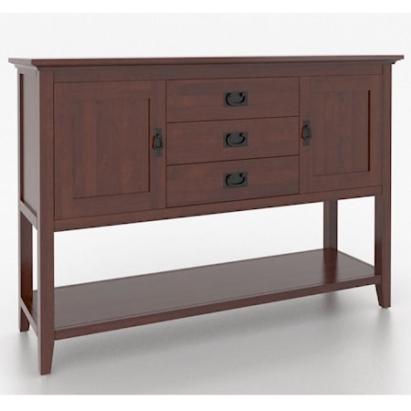 Transitional Customizable Sideboard with Lower Shelf