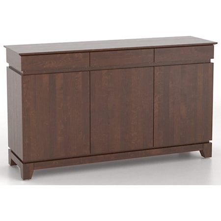 Transitional Customizable Credenza with 3 Doors