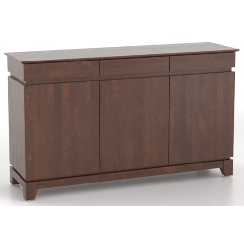 Transitional Customizable Credenza with 3 Doors