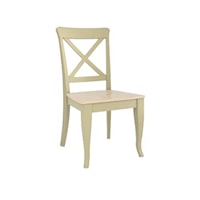 Customizable Side Chair with Wood Seat