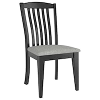 Customizable Side Chair with Slat Back