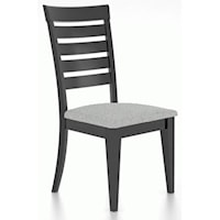 Transitional Customizable Slat Back Dining Side Chair