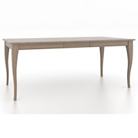 Customizable Rectangular Table with Legs & Leaf