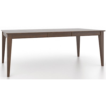 Transitional Customizable Rectangular Dining Table w/ Self-Storing Leaf