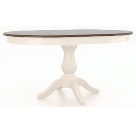 Customizable Round Pedestal Table with Leaf