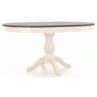 Traditional Customizable Round Pedestal Table with Leaf