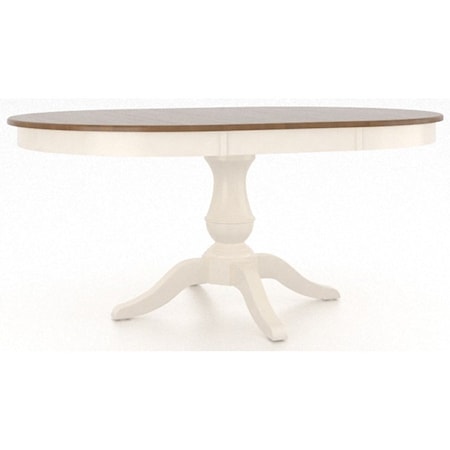 Traditional Customizable Round Pedestal Table with Leaf